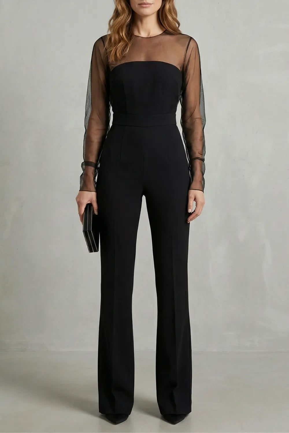 Sheer mesh elegant silhouette – Jumpsuit