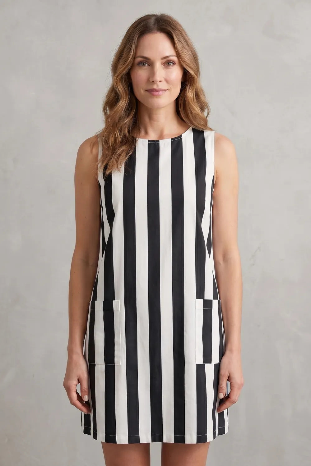 Monochrome striped charm – Mini dress