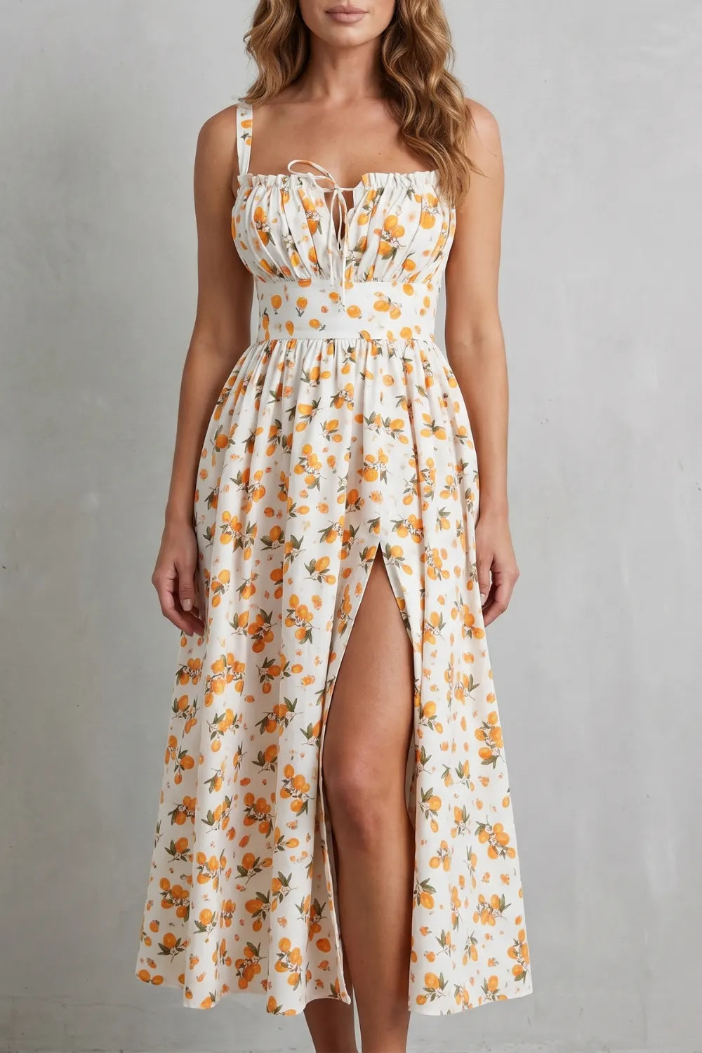 Sweet fruit print romance – Maxi dress