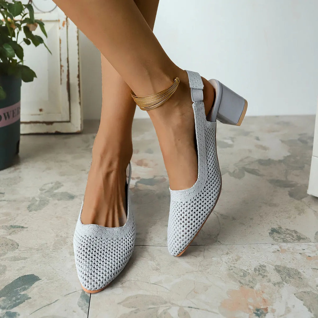 Breathable High-Heel Slipper Sandals for Women