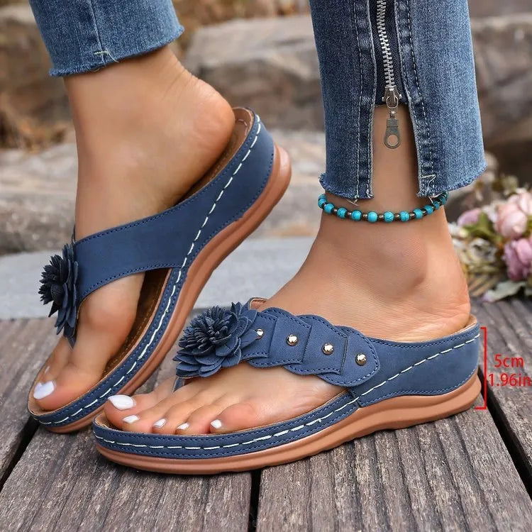 Women's Comfort Orthopedic Floral Wedge Sandals