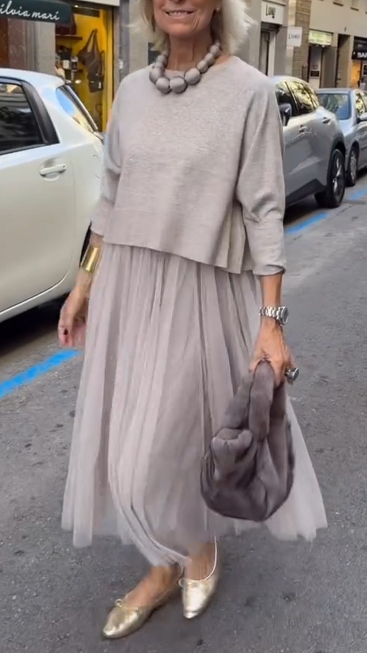 Women Inner Dress + Top Casual Suit