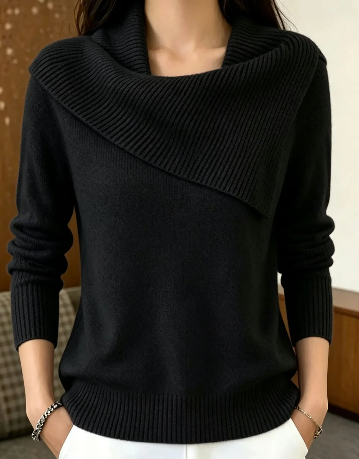 Collared Cold‐Shoulder Button Down Blouse Long Puff Sleeve V‐Neck Shirt