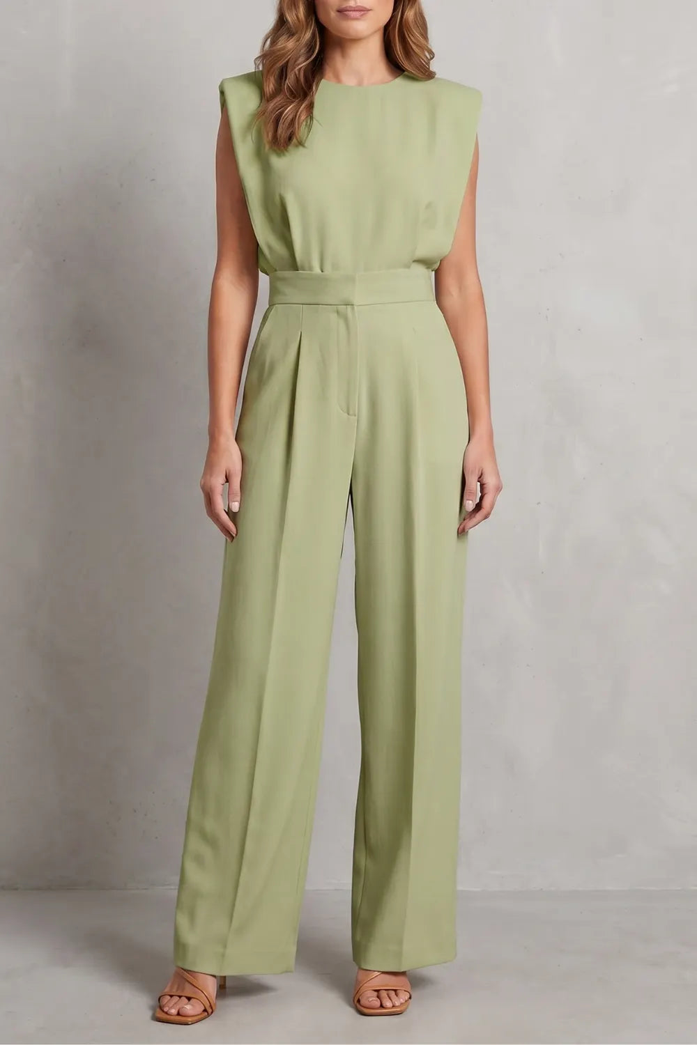 Minimalist tailored elegance – Wide-leg jumpsuit