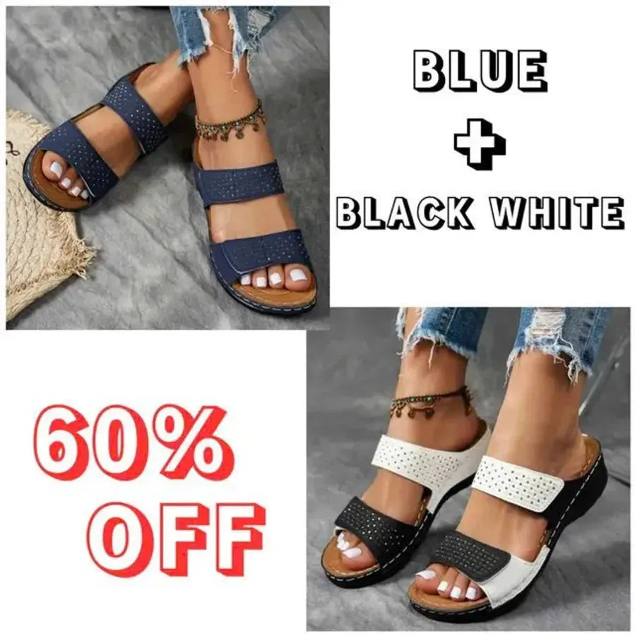 Lightweight wedge sandals with soft cushioning and arch support for women!
