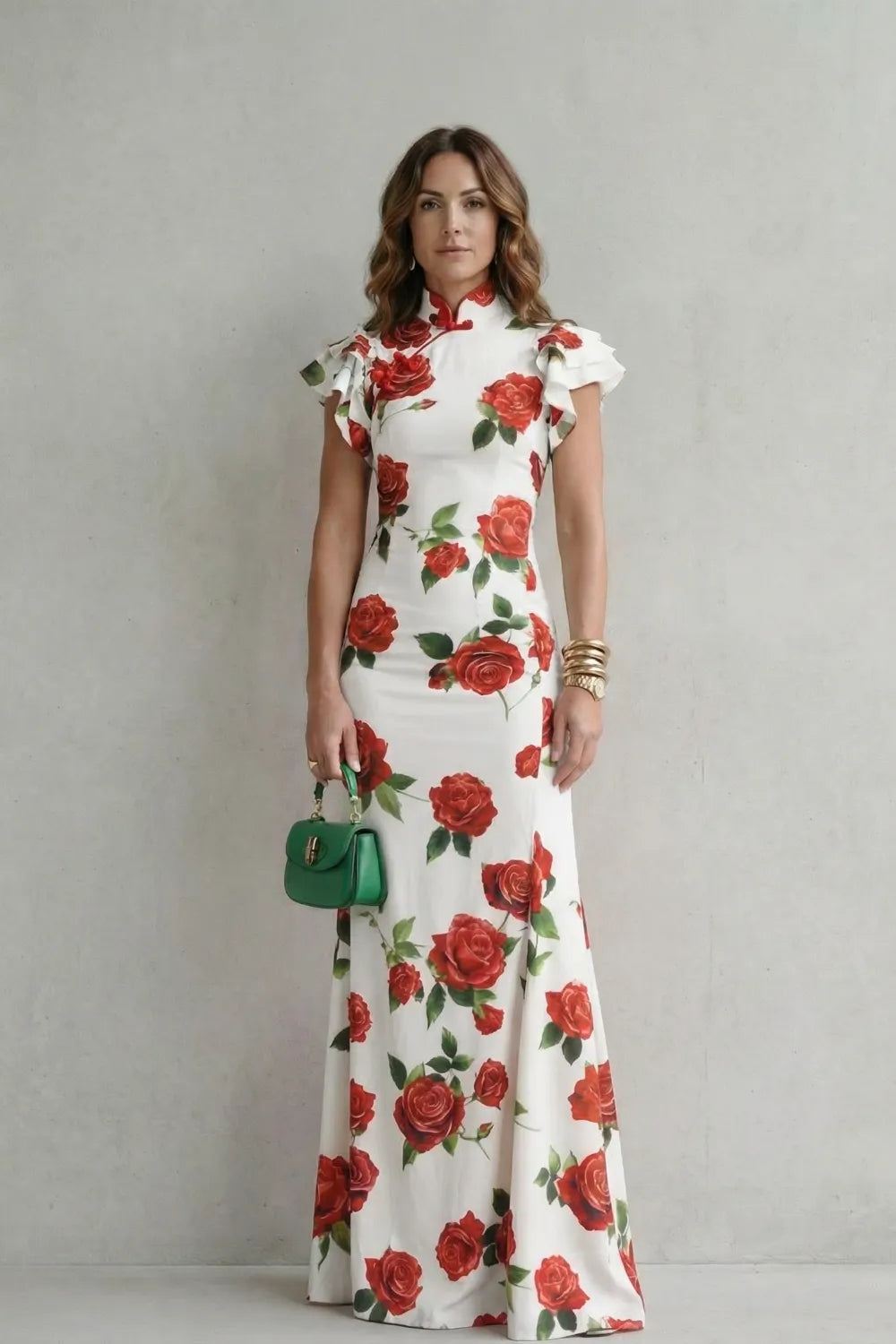 Romantic rose print – Maxi dress