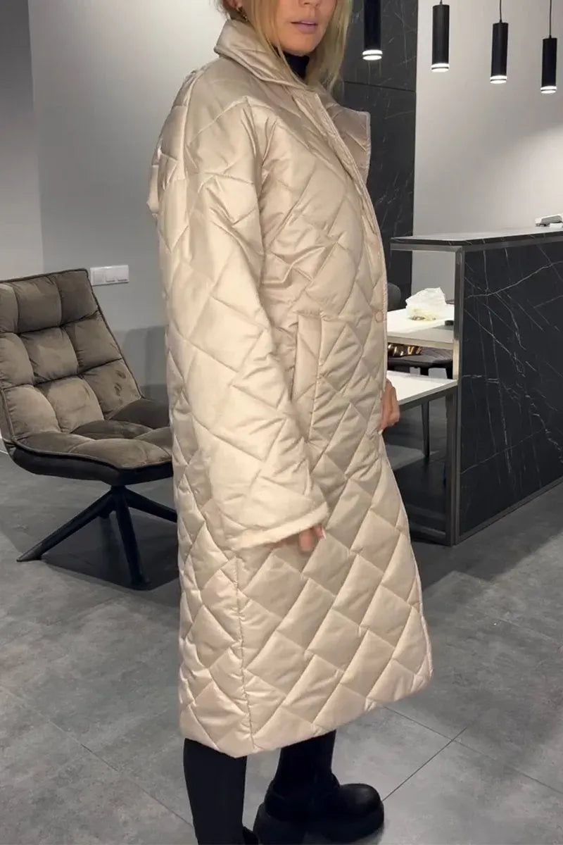 ✨Women's Casual Lapel Mid-length Cotton Coat 🧥
