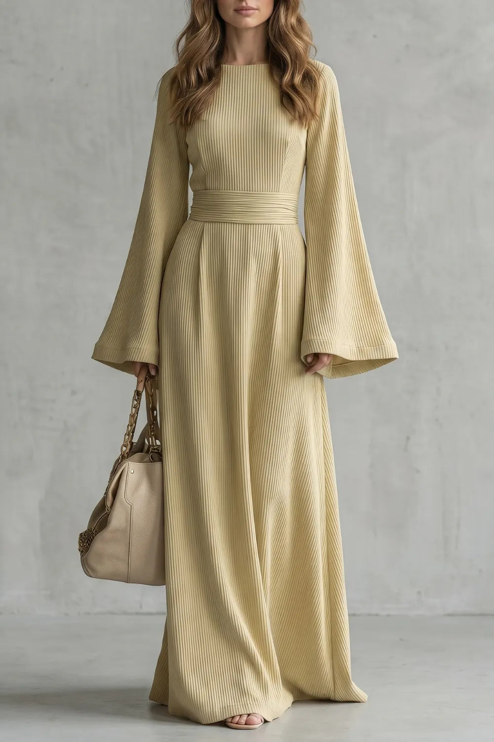 Pleated grace elegance – Maxi dress