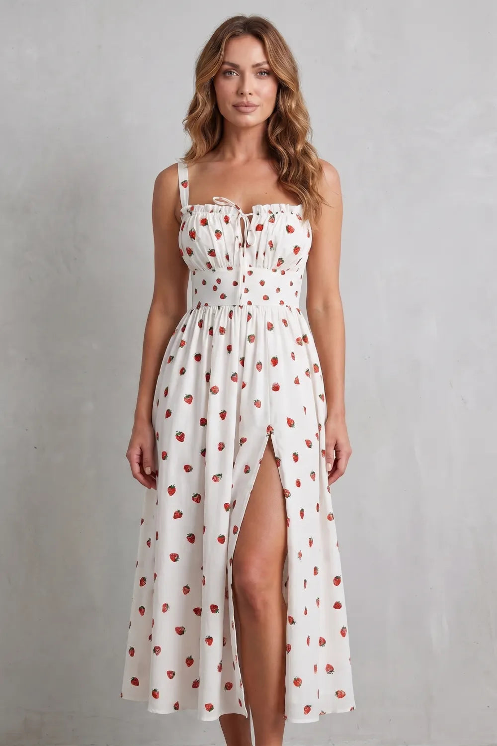 Sweet fruit print romance – Maxi dress