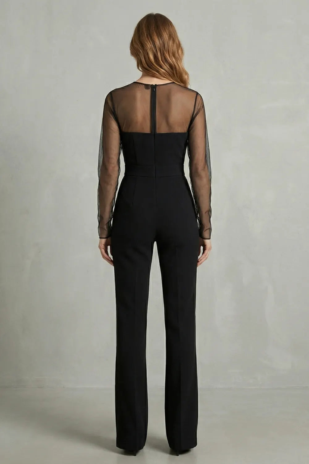 Sheer mesh elegant silhouette – Jumpsuit