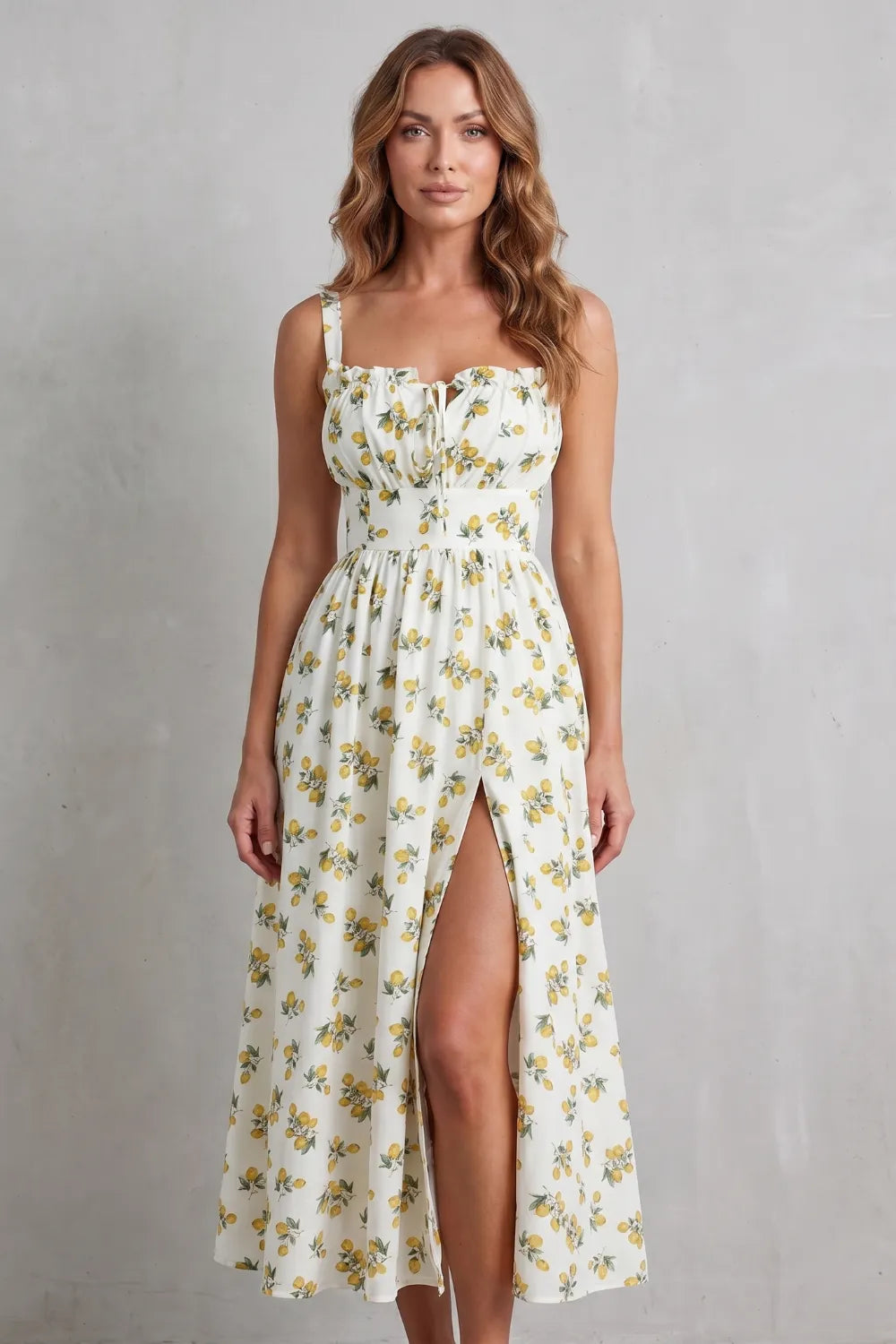 Sweet fruit print romance – Maxi dress