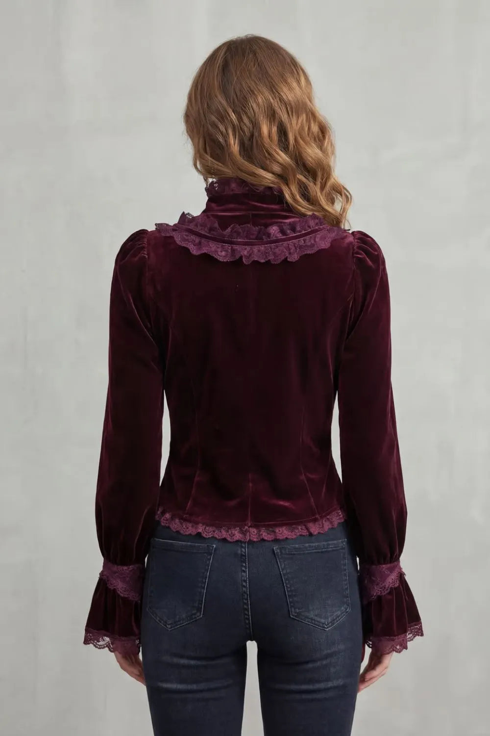 Ruffled velvet lace – Victorian blouse