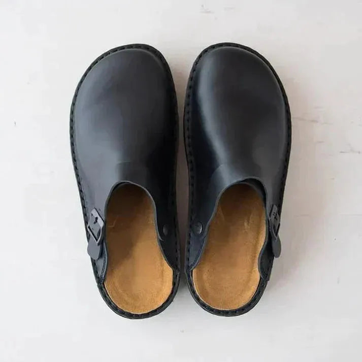 Orthopedic Leather Comfort Slippers