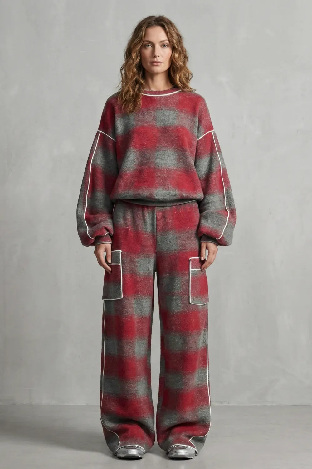 Distressed plaid street style – Two piece set