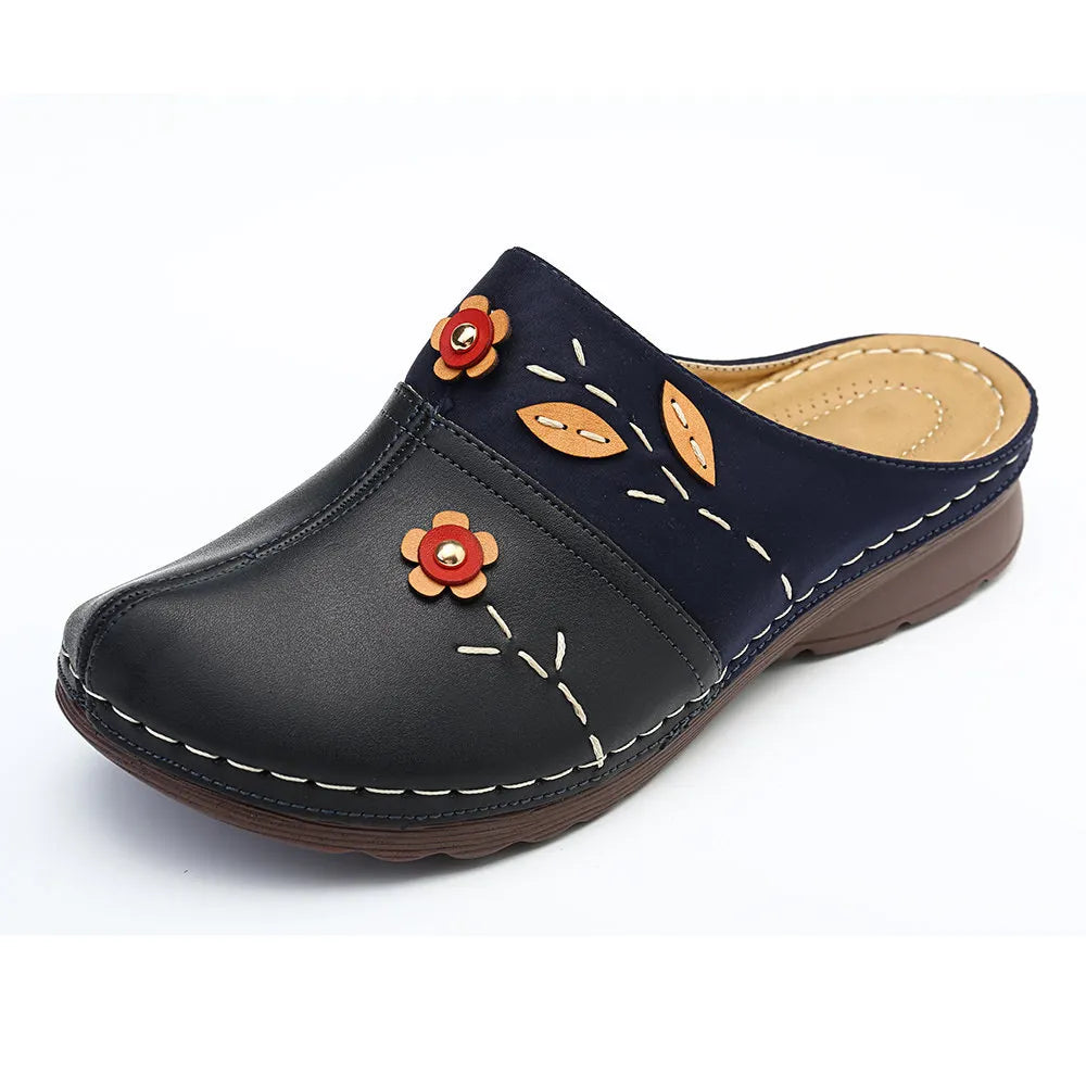 Women's Casual Leather Wedge Sandals