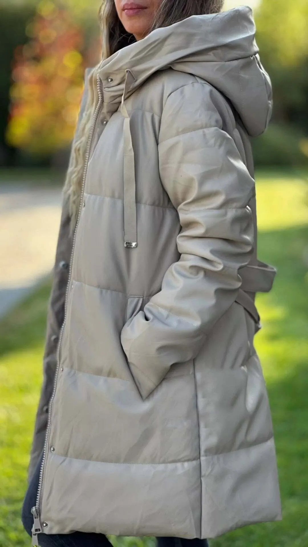 Women's Hooded Long-sleeved Casual Coat
