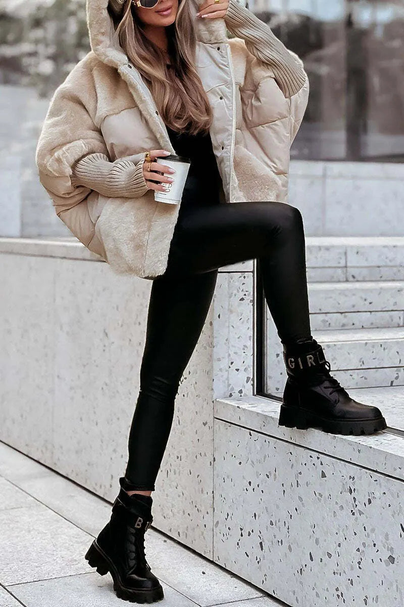💥Women's Winter Multicolor Hooded Thermal Jacket-Black