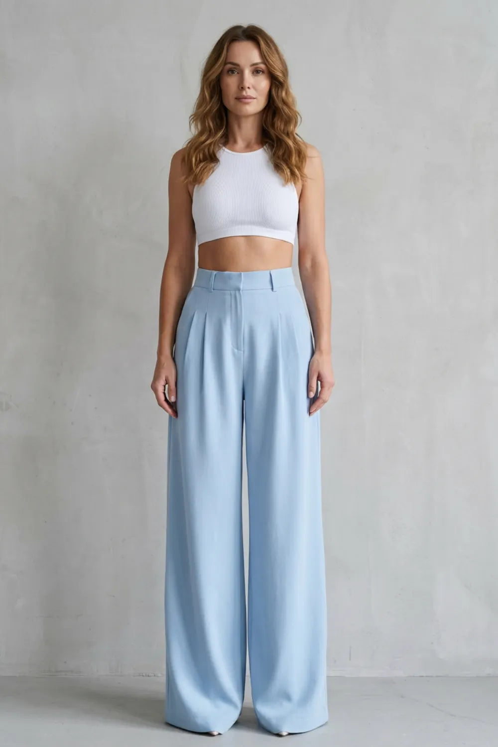 Flowing drape – Wide-leg tailored trousers