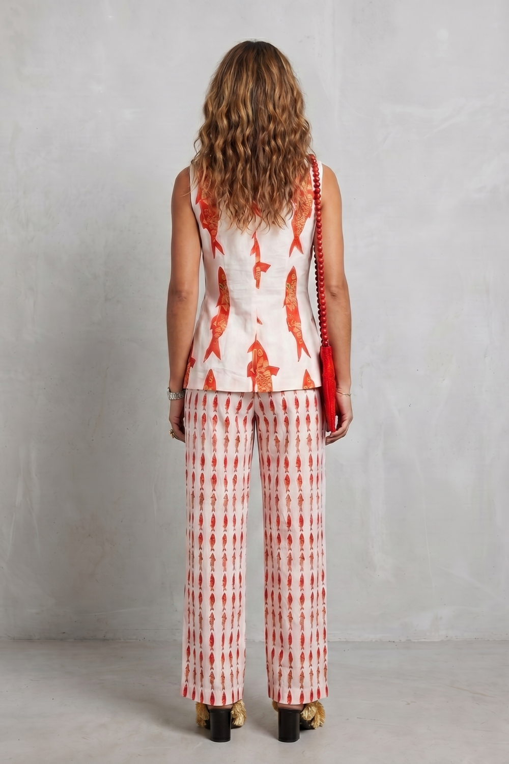 Coastal print sophistication – Trouser set