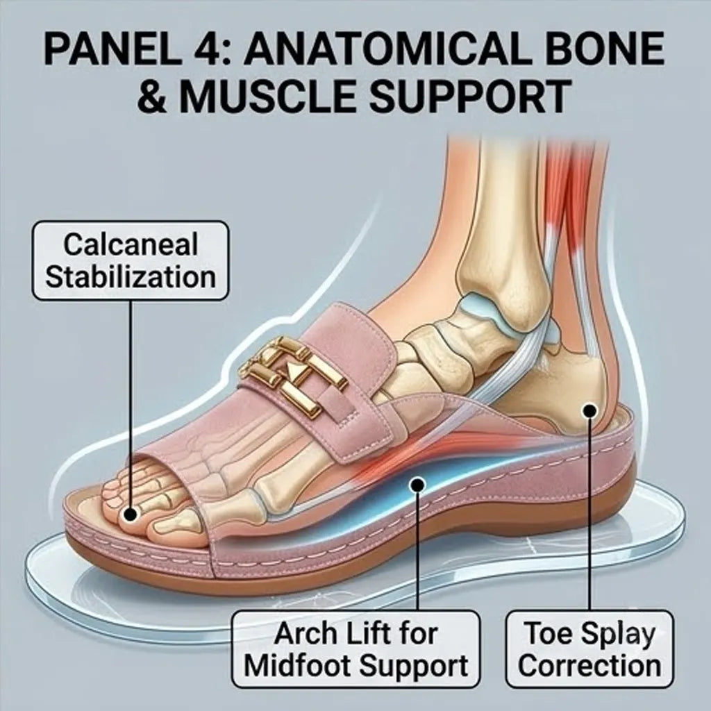 Newly upgraded women's wedge-heeled platform orthotic slippers