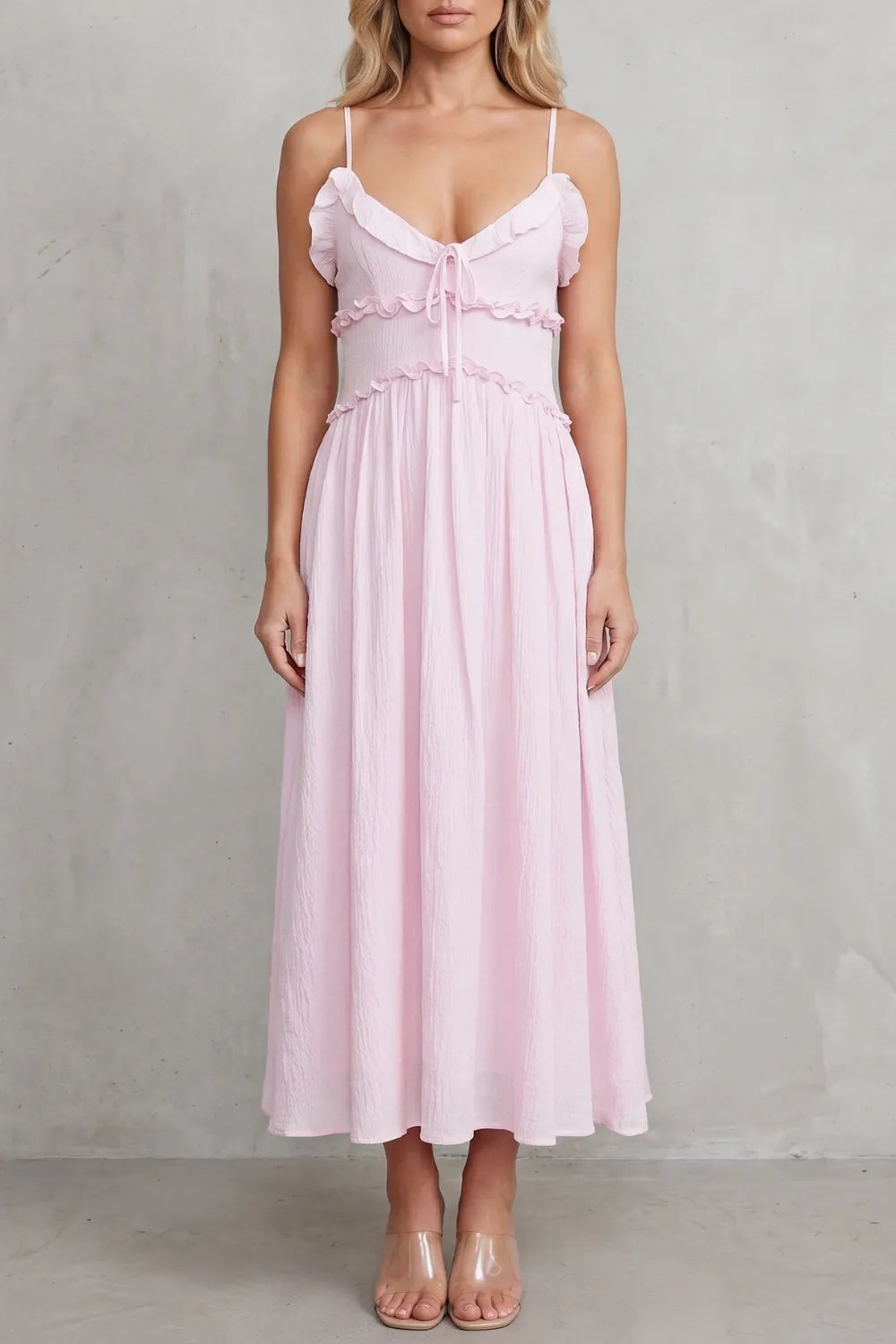 Ruffled sweetheart romance – Midi dress