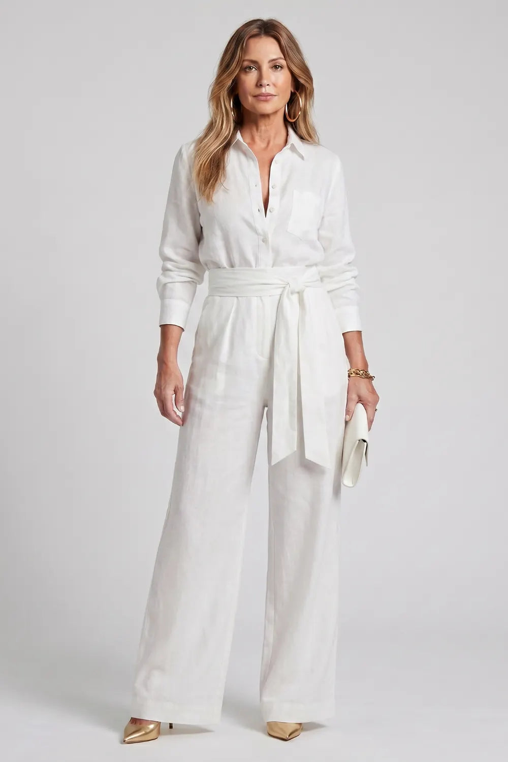 Effortless tailored elegance – Wide-leg jumpsuit