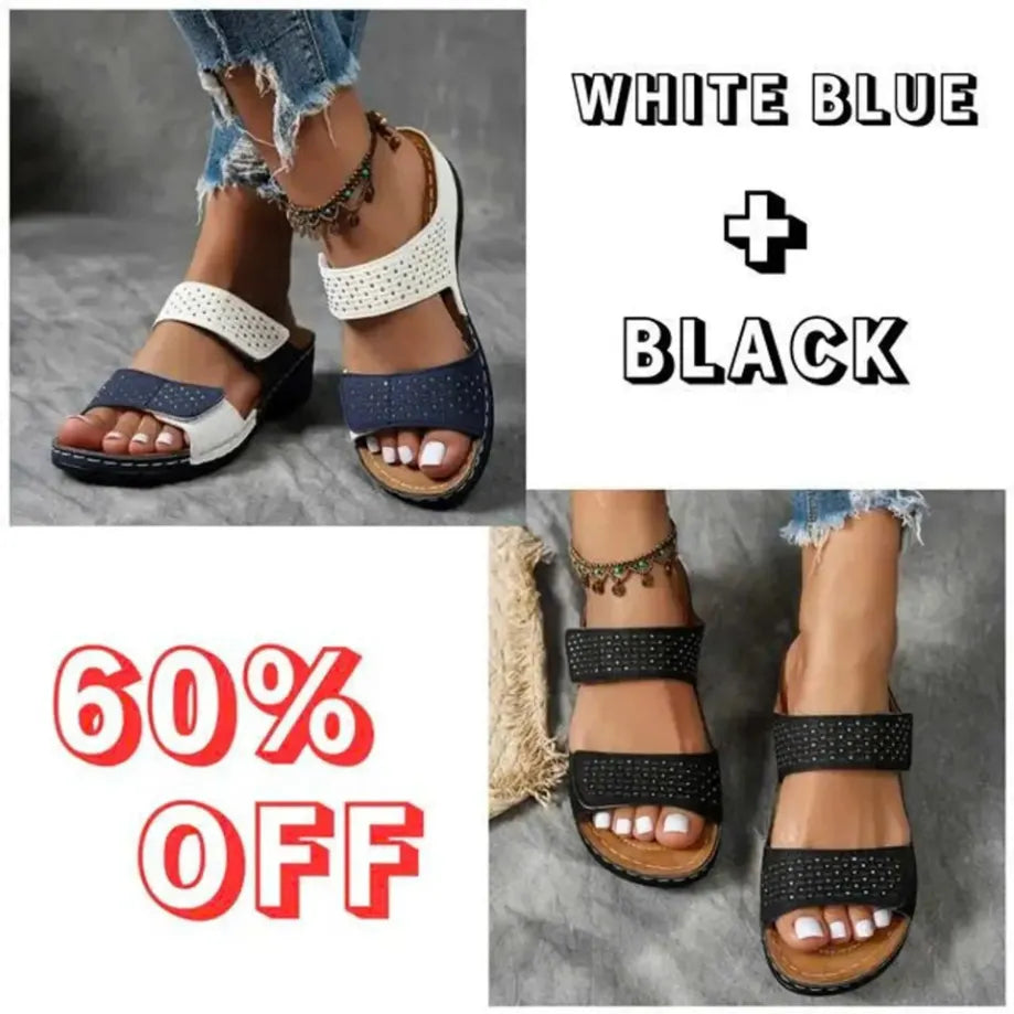 Lightweight wedge sandals with soft cushioning and arch support for women!