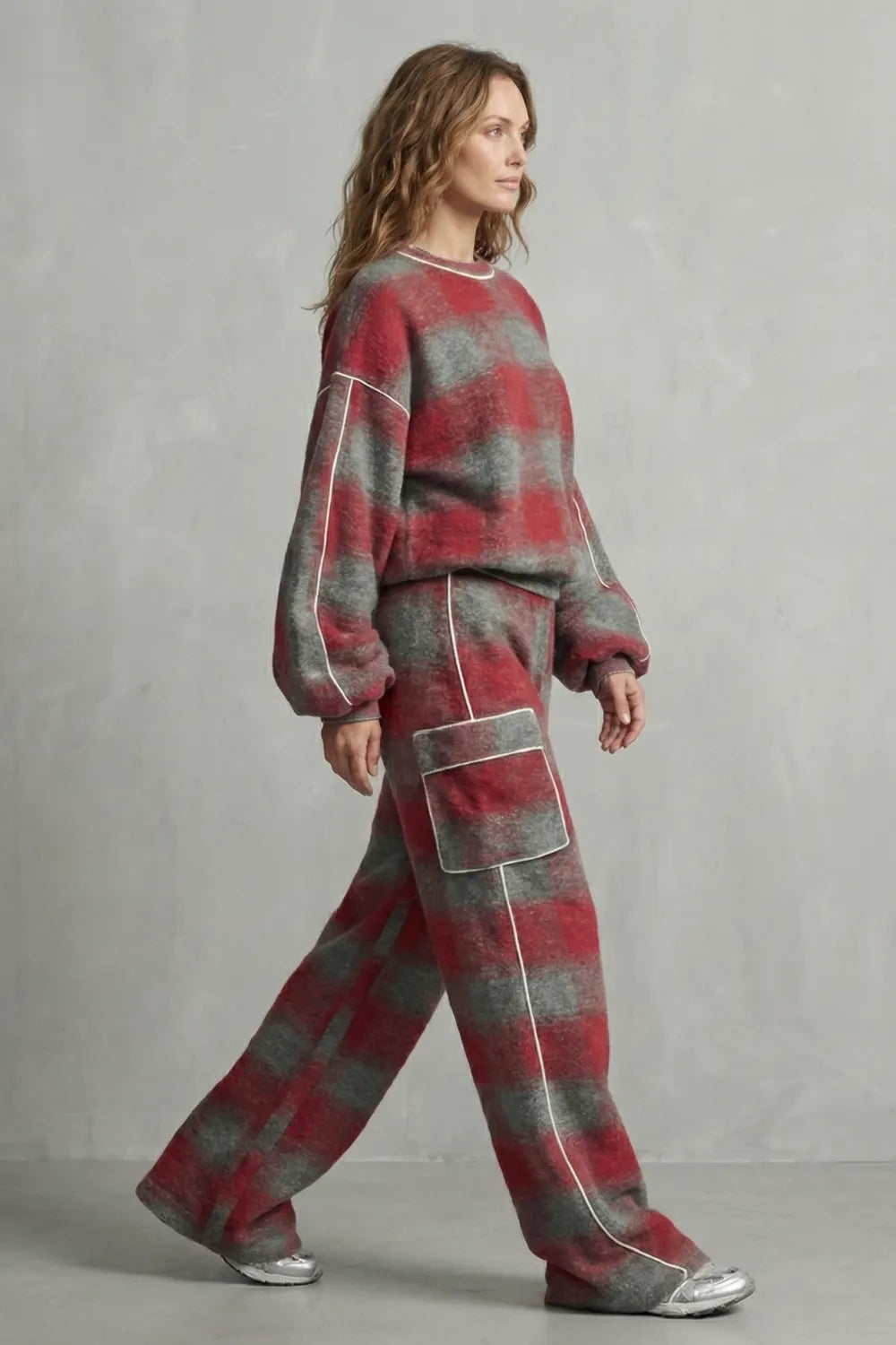 Distressed plaid street style – Two piece set