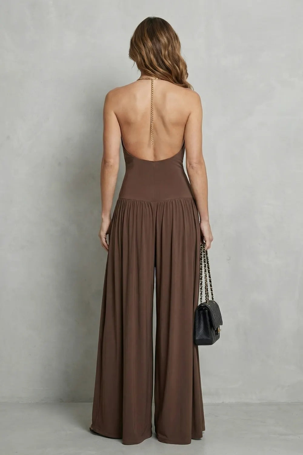 Draped halter elegance – Two piece set