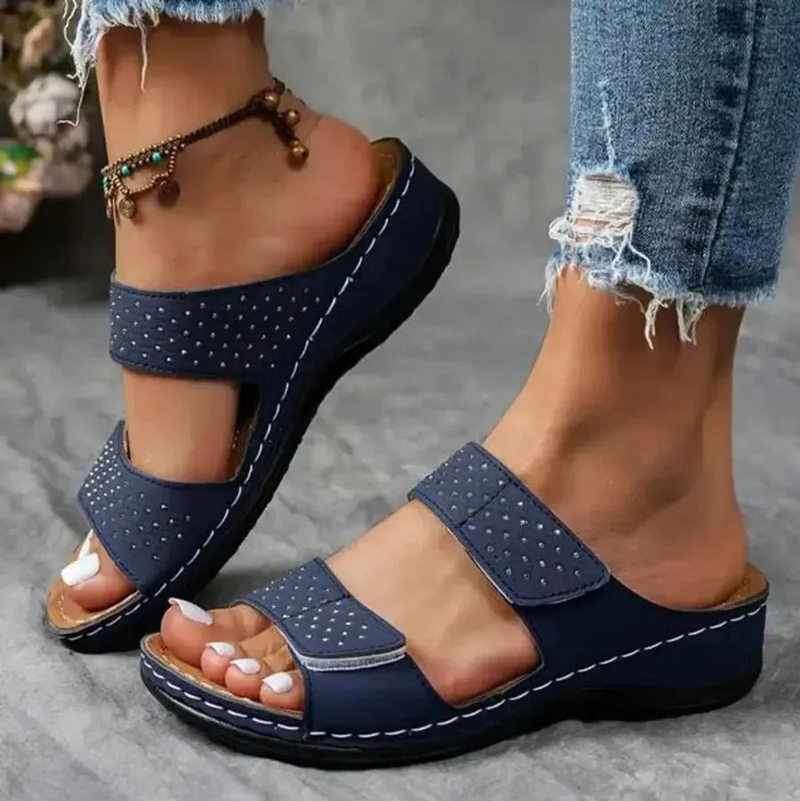 Lightweight wedge sandals with soft cushioning and arch support for women!