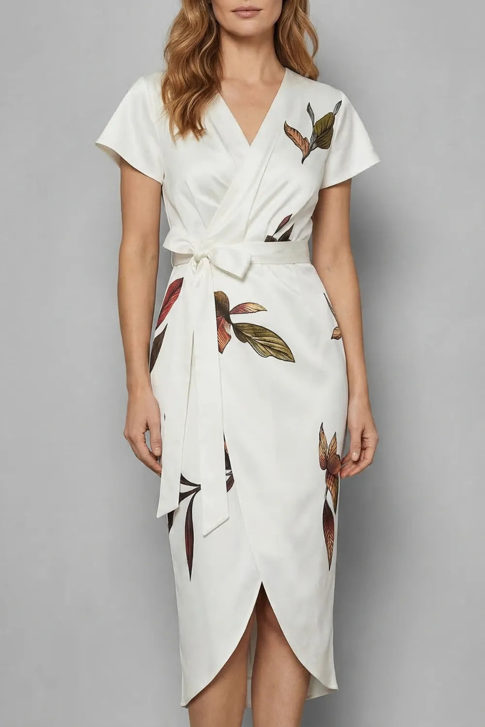 Effortless wrap silhouette – Midi dress