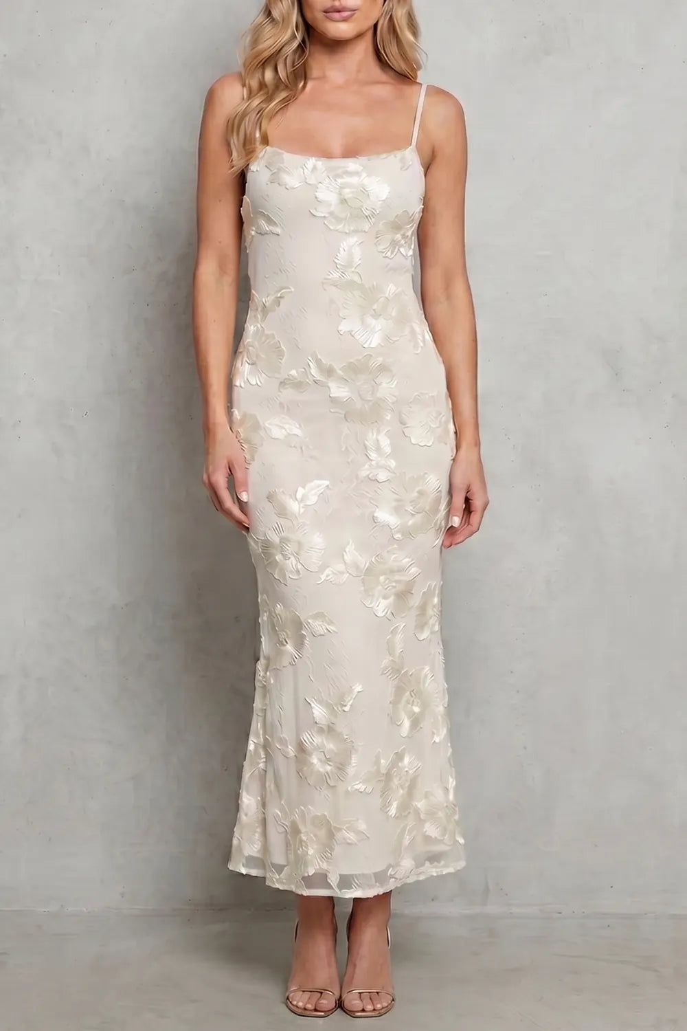 Radiant bloom – Women’s Floral Bodycon Maxi Dress