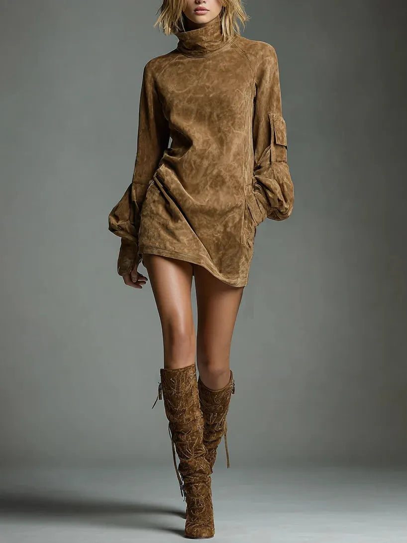 Marlowe | Vintage Suede Mini Dress