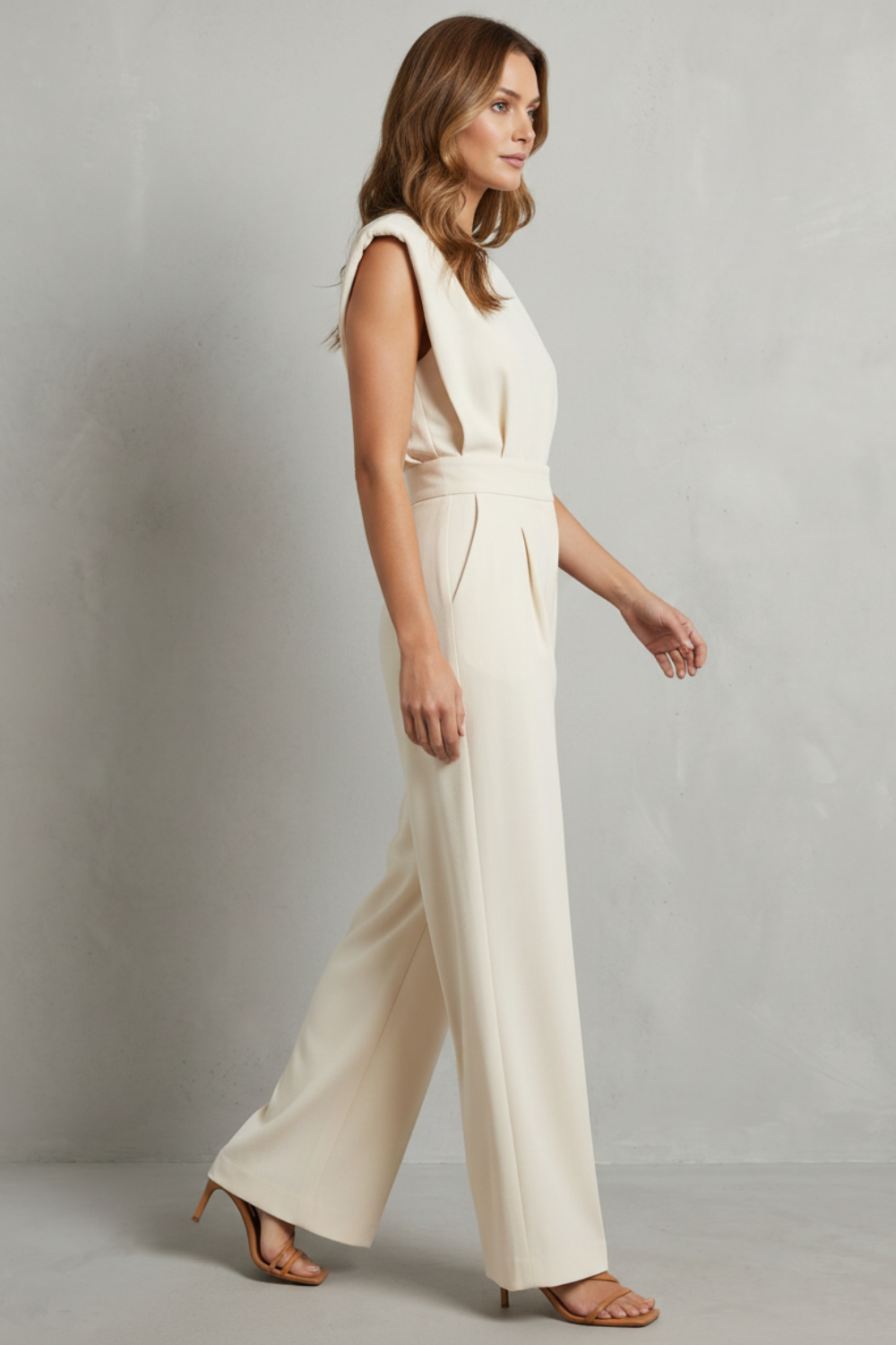 Minimalist tailored elegance – Wide-leg jumpsuit
