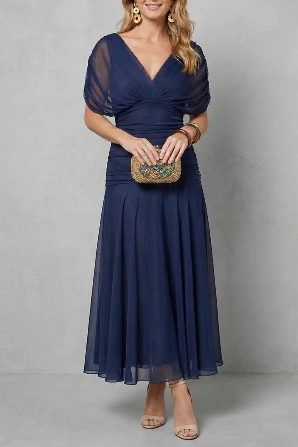 Draped floral flow – Maxi dress