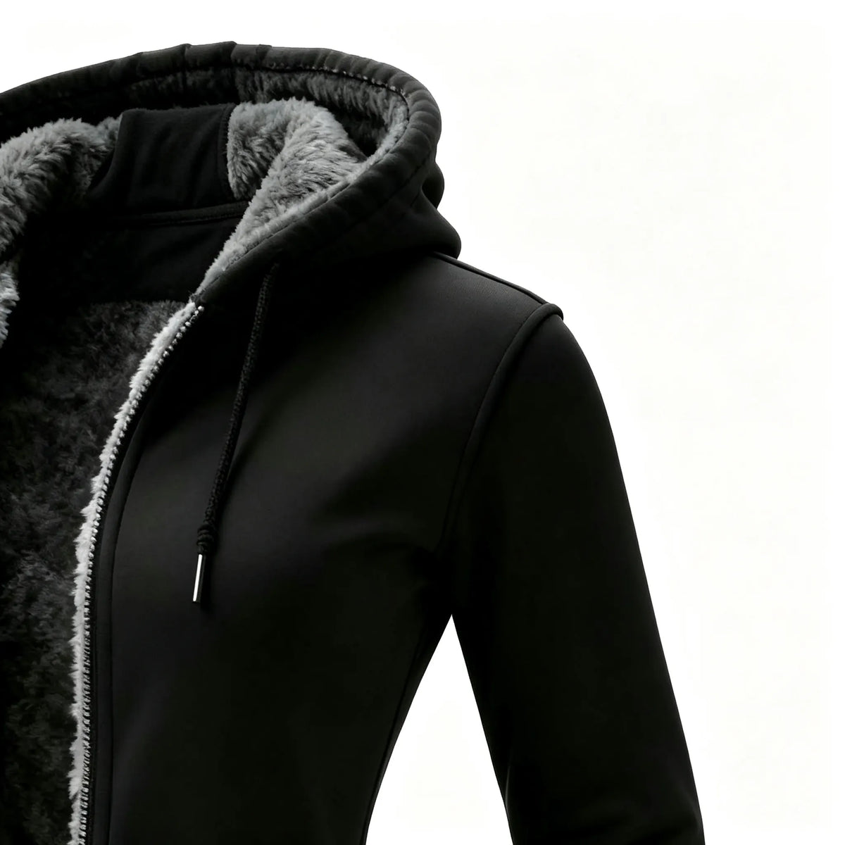 Women's Vintage Fleece Pocket Full Zip Long Sleeve Hoodie Jacket