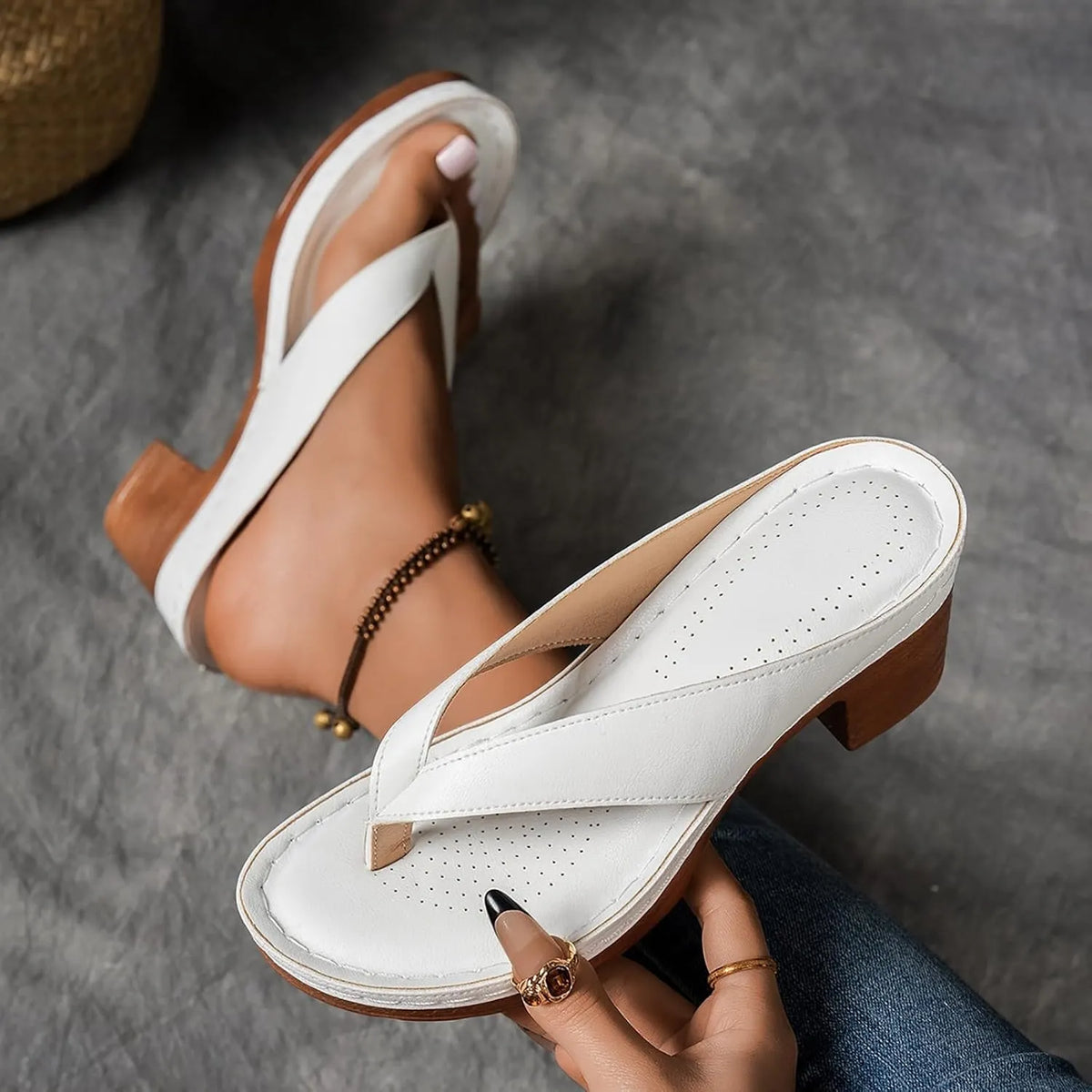 NEW ARRIVAL 70% OFF - Orthopedic Chunky High Heel Sandals - BUY 2 FREE SHIPPING