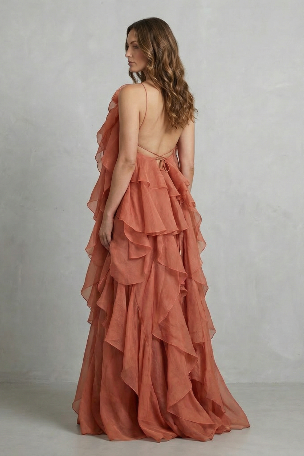 Layered ruffle statement – Maxi dress
