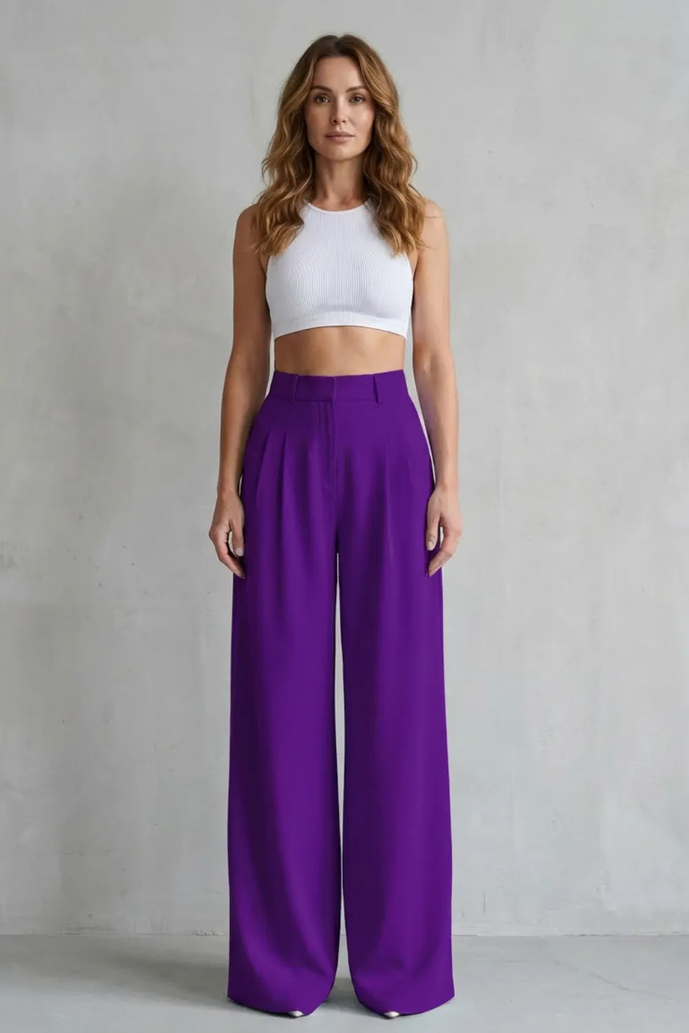 Flowing drape – Wide-leg tailored trousers