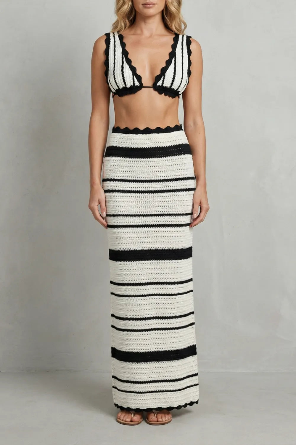 Coastal allure – Women’s Open Sleeveless Crochet Set