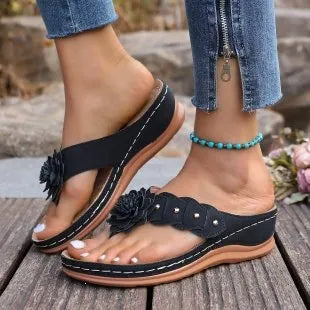 Women's Comfort Orthopedic Floral Wedge Sandals