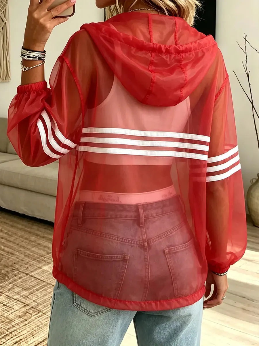 Women’s Sheer Mesh Hooded Sun Protection Jacket