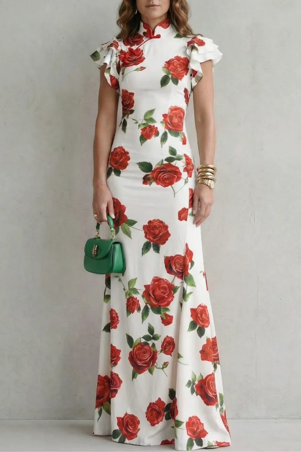 Romantic rose print – Maxi dress