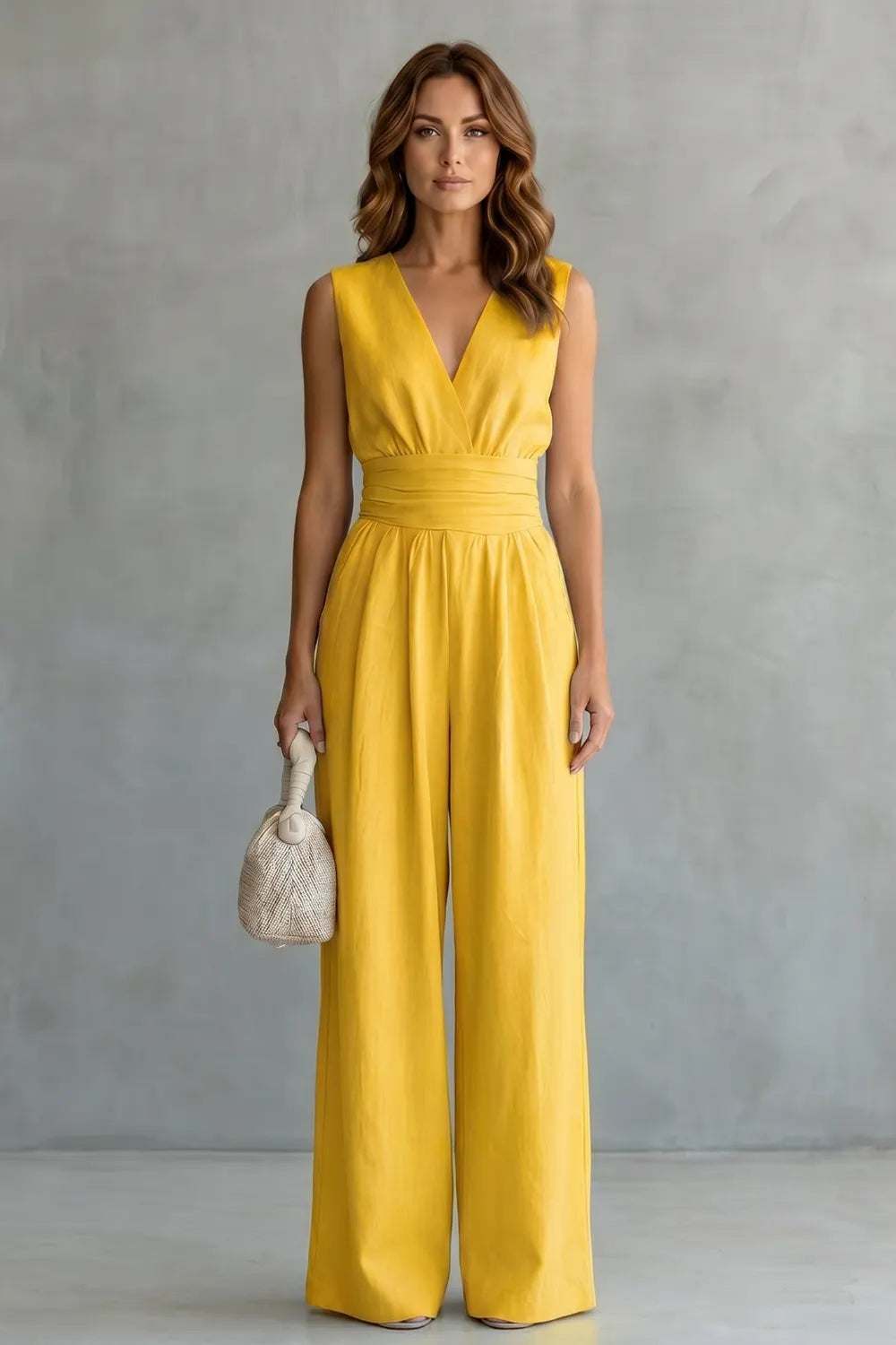 Waist-defining elegance – Sleeveless jumpsuit