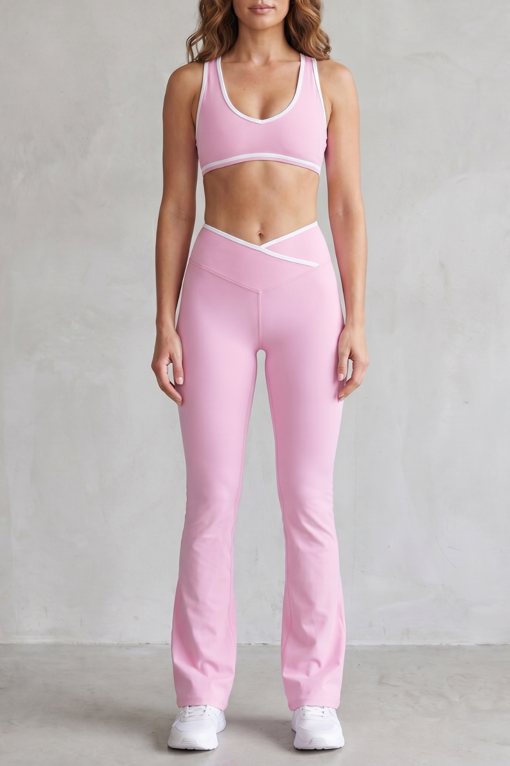 Sculpting contrast trim – Activewear set