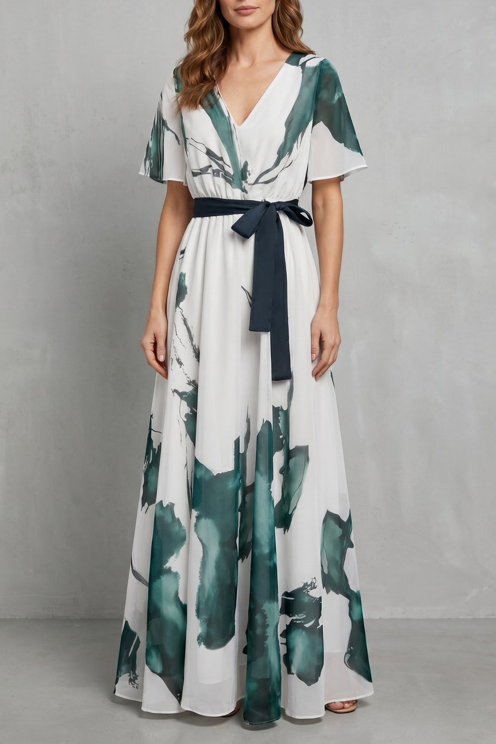 Watercolour print grace – Maxi dress