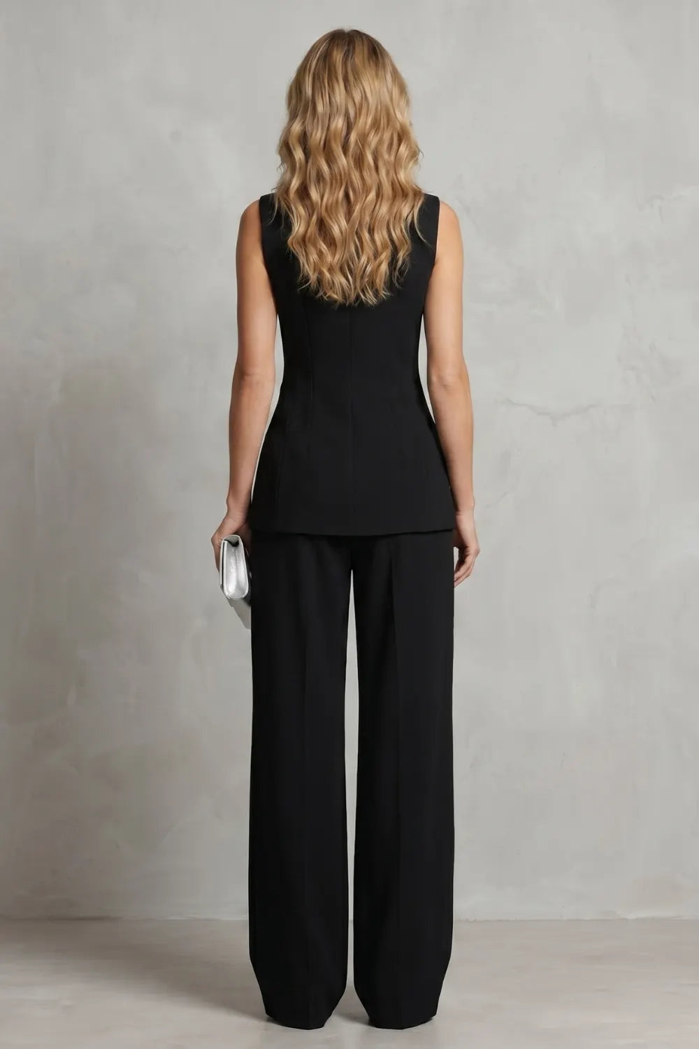 Draped tailored elegance – Trouser set