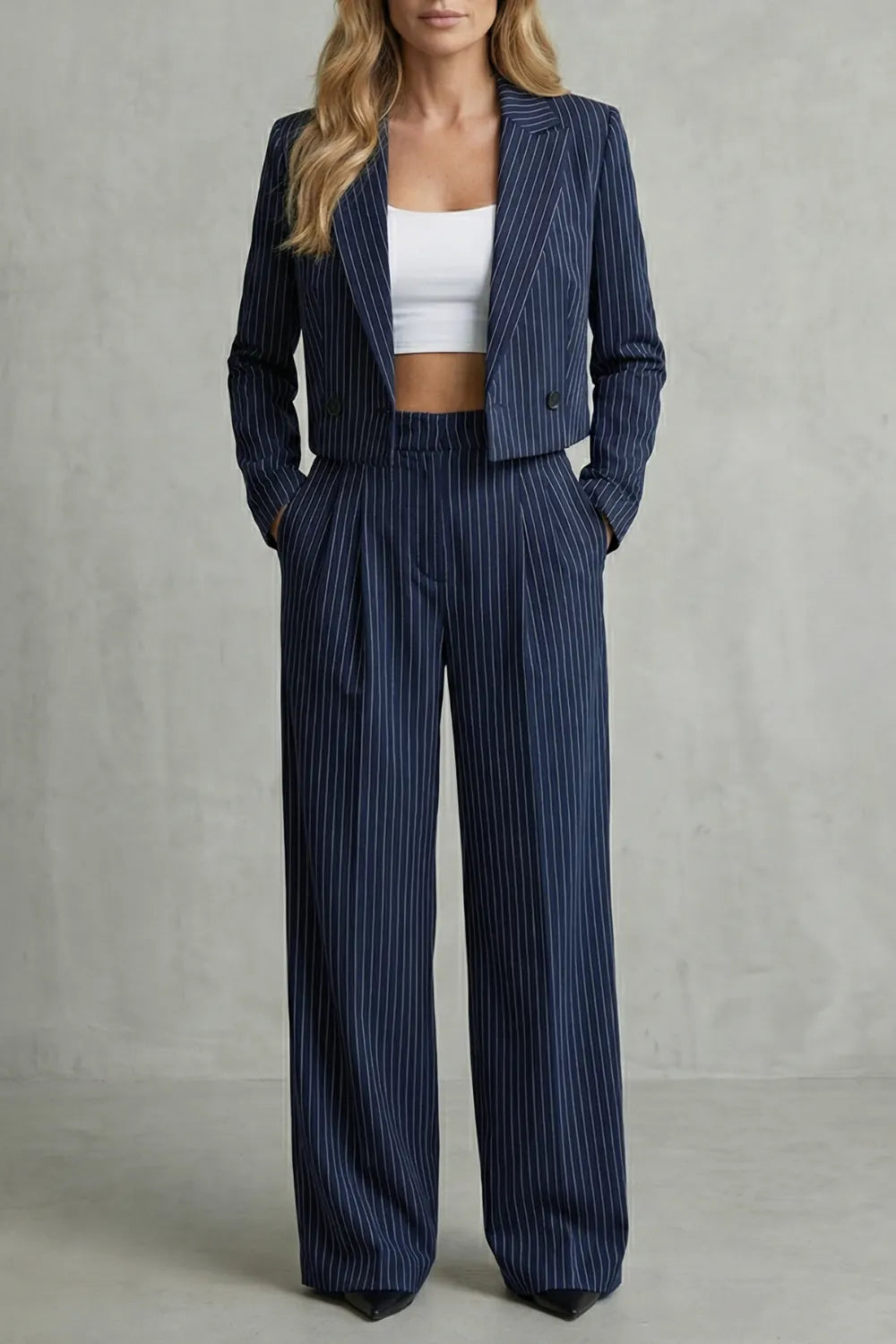Tailored striped elegance – Two piece set