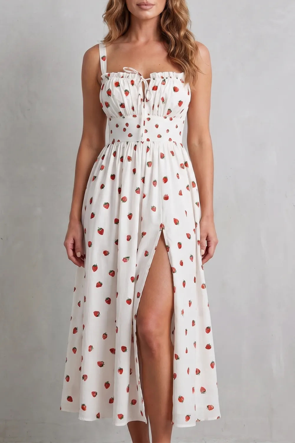Sweet fruit print romance – Maxi dress