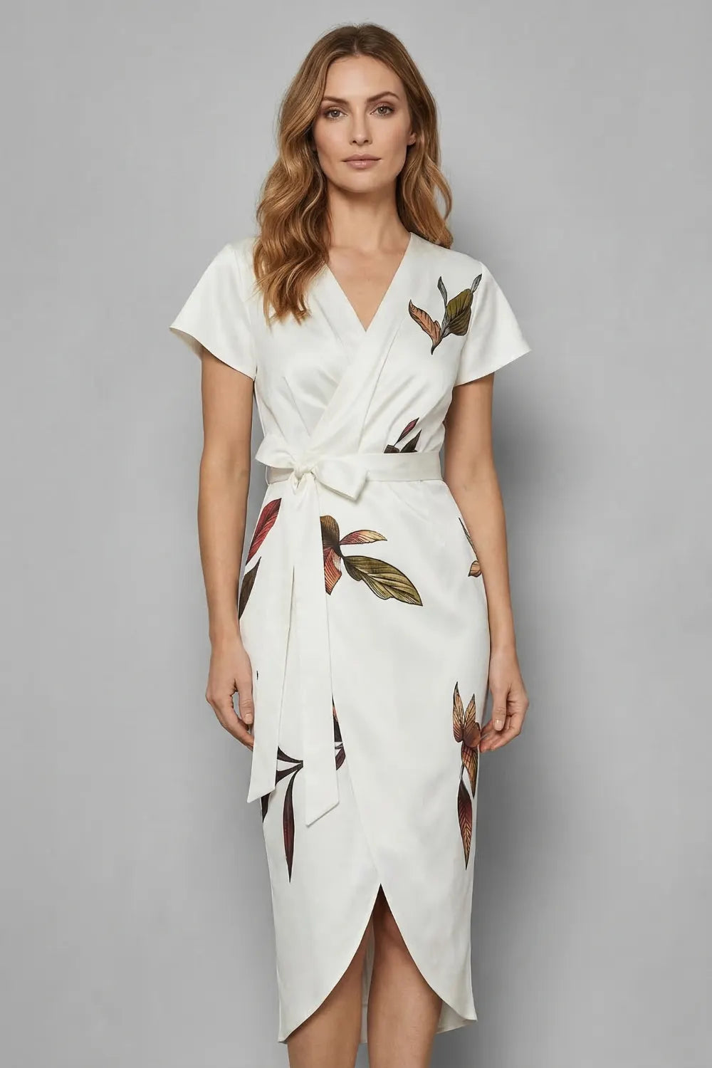 Effortless wrap silhouette – Midi dress